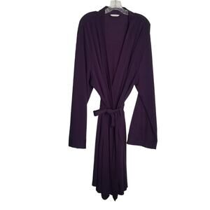 Charter Club Intimates Attached Tie Robe, Purple, Size 2X